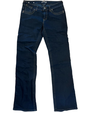 VTG Y2K Sean John Women's Dark Wash Bootcut Jeans Size 5 Contrast Stitch